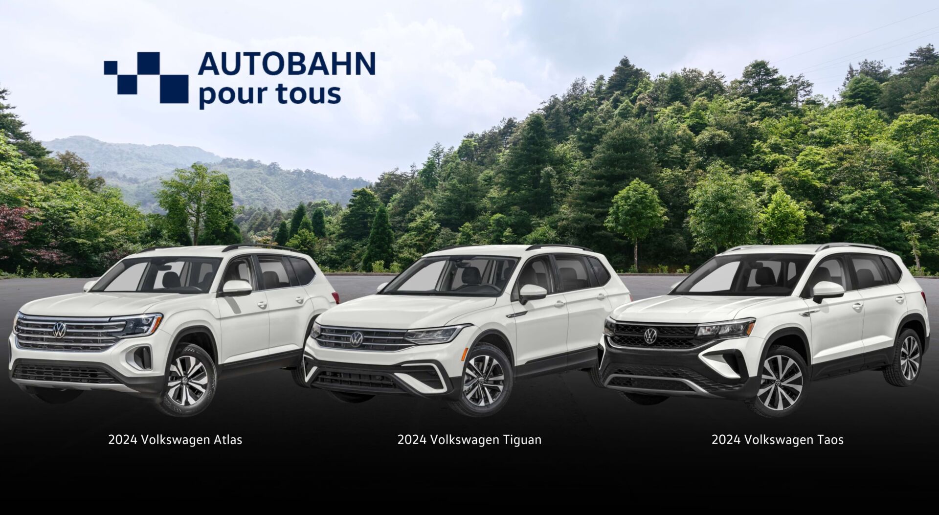 Louez le Tiguan, Atlas ou Taos 2024 chez Volkswagen de l'Estrie à un taux préférentiel!